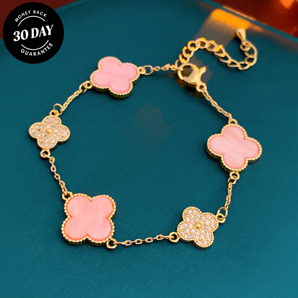 Pink Clover Bracelet