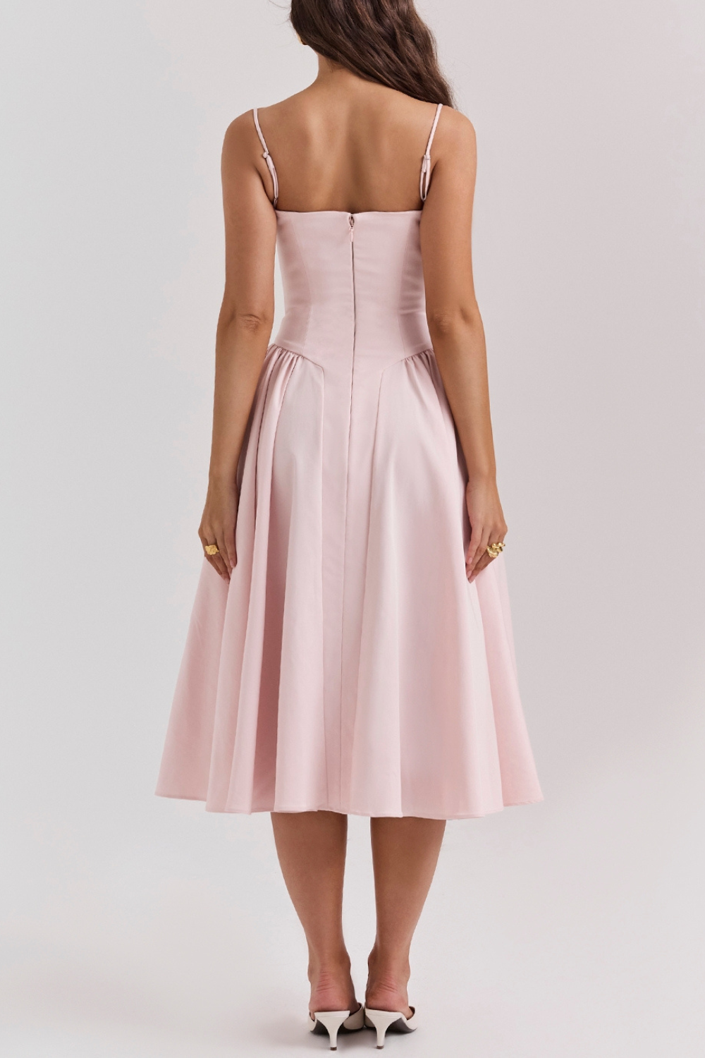Luxe Velvet Corset Midi Dress 🌟 Sculpted Elegance